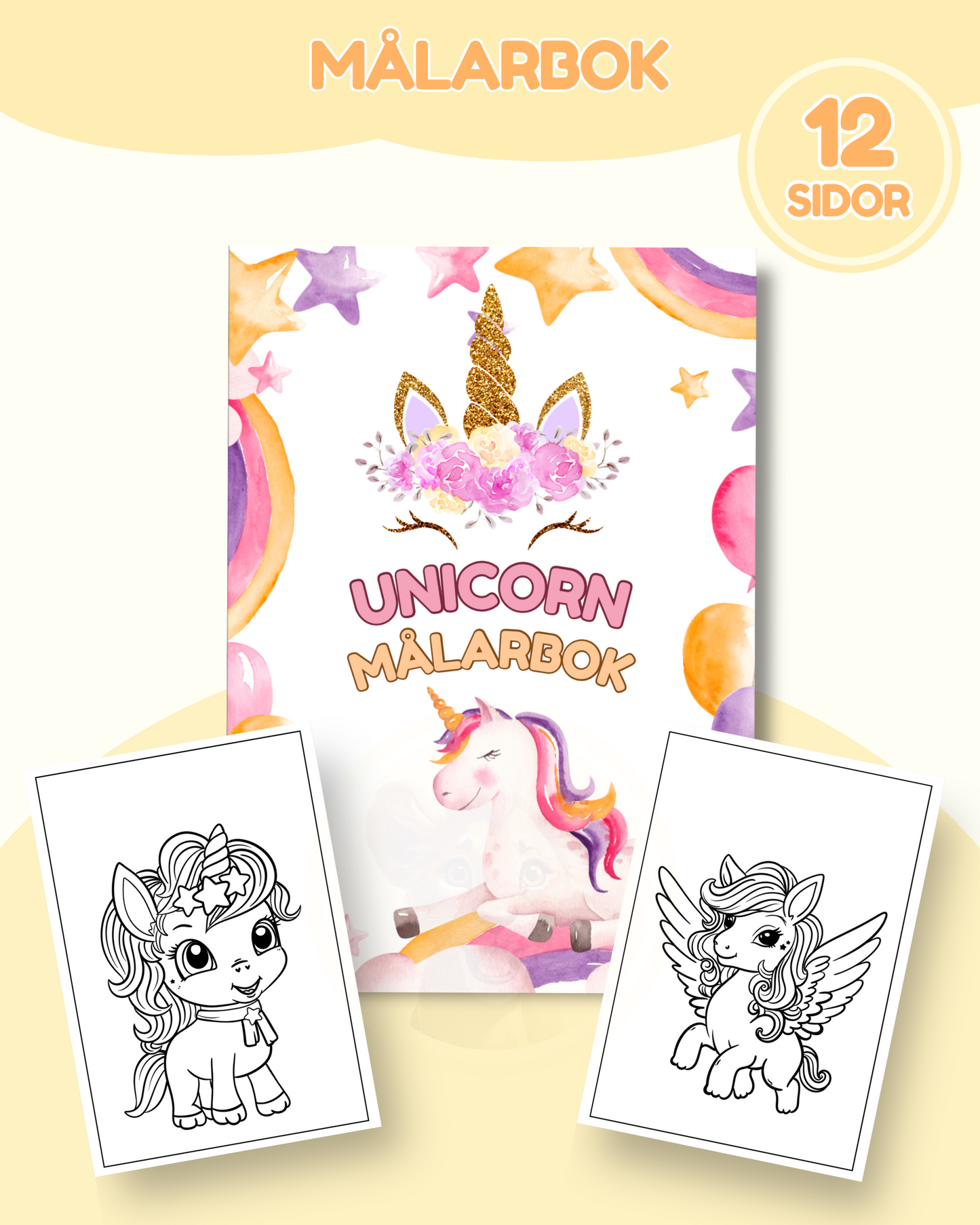 Målarbok Unicorn