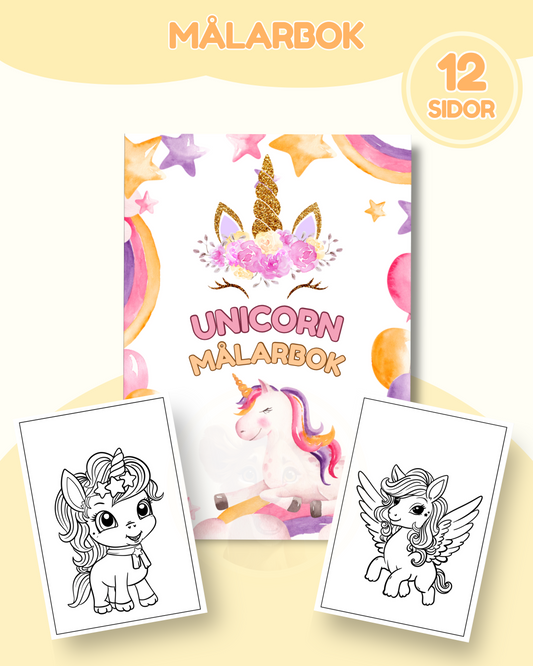 Målarbok Unicorn